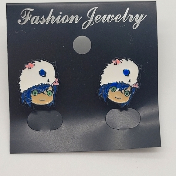 New Anime Demon Slayer Stud Earrings 1 pair - Picture 2 of 4